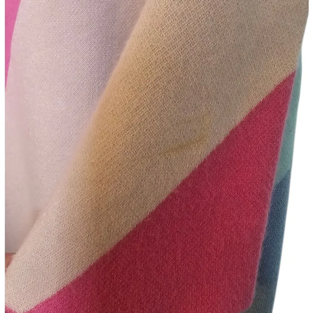 Fate Anthropologie Colorblock Striped Mock Neck Sweater